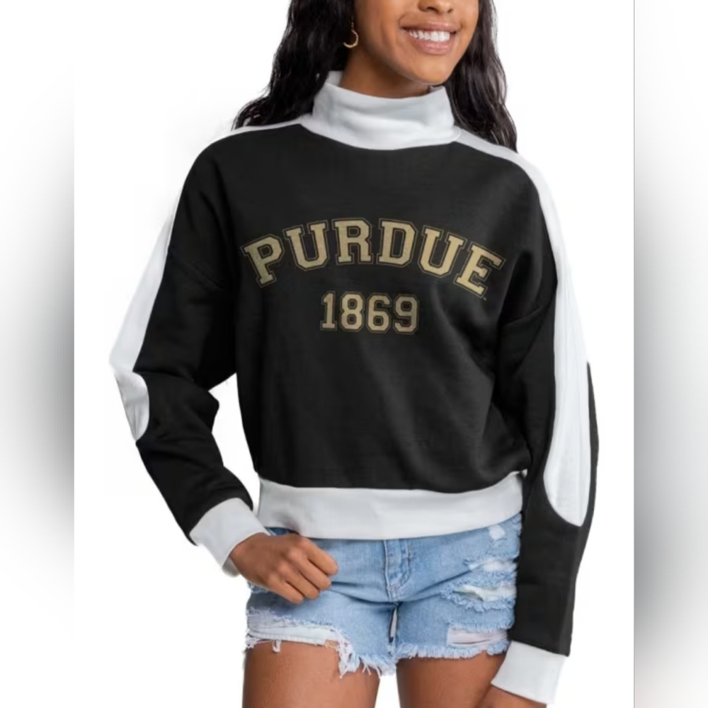 Purdue black and white sweater